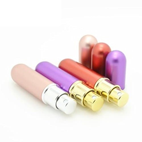 Jackie Pack of 5 Colors 5ML Portable Small Refillable Perfume Atomizer Spray Bottle for Outgoing