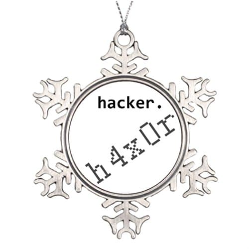 Tree Branch Decoration Hacker h4x0r Snowflake Ornaments For Christmas