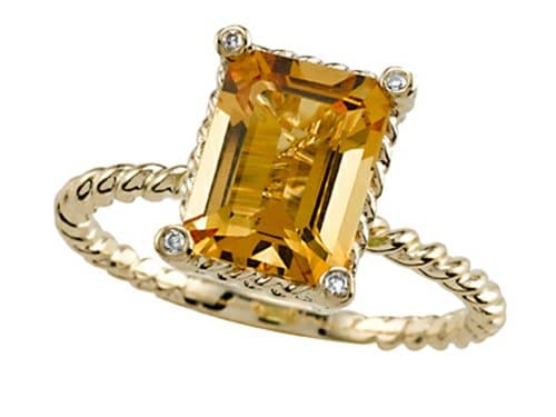 Genuine Citrine Ring by Effy Collection 14kt Size 8