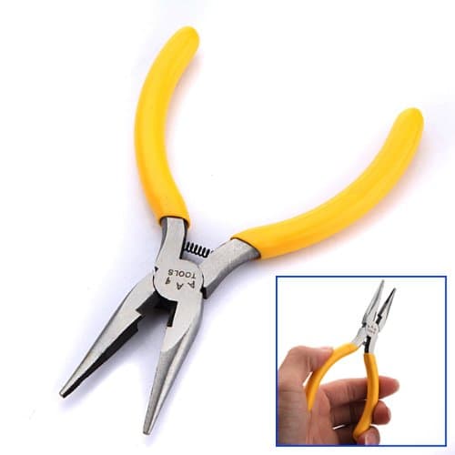 Electrical Repair Tool Yellow Chain Nose Plier.