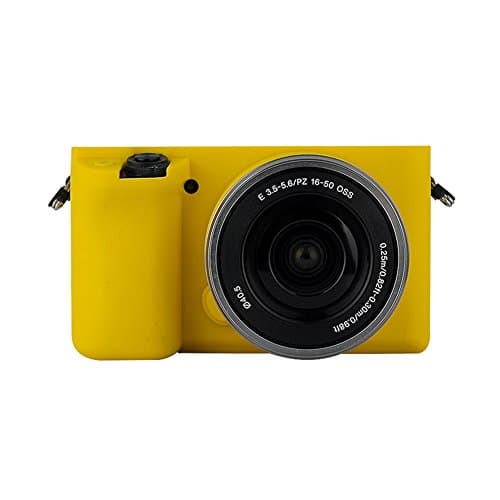 Justoshop Silicone Protector Camera Body Soft Cover Case for Sony Alpha A6000 Camera - Yellow