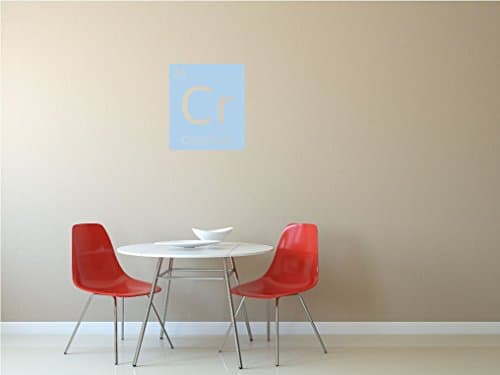 Eyval Decal Chronium (Cr) | Custom Periodic Table of Elements Vinyl Wall Decal Chemical compounds, Sticker Art, Science, Chemistry (Bashful Blue)