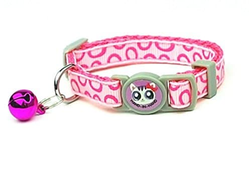 Pink Chic Bubble Cat Collar Adjustable Breakaway Pet Collar with Bells