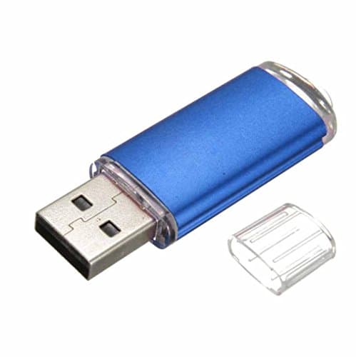Aribelly USB 2.0 Metal Flash Memory Stick Storage Thumb U Disk 1gb/2gb/4gb/8gb/16gb/32gb (Blue, 4GB)