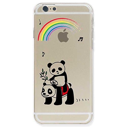 iPhone 6s Plus Polycarbonate Clear Hard Case, Pand Dad and Baby