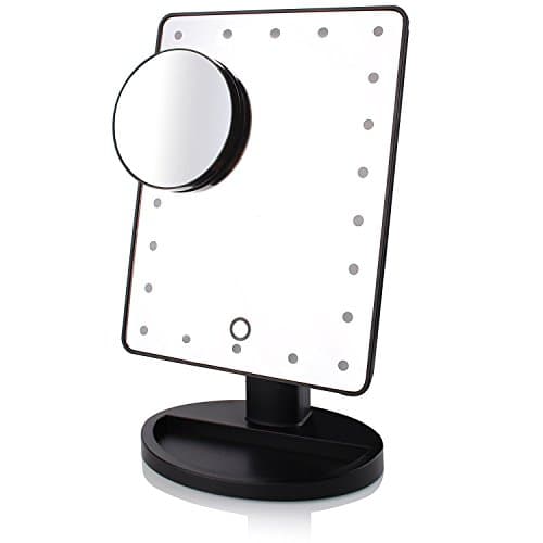 Lighted Makeup Mirror with 22 Lights +Removal 10x Magnification Spot+Free User Guide-Vanity Cosmetic Mirror
