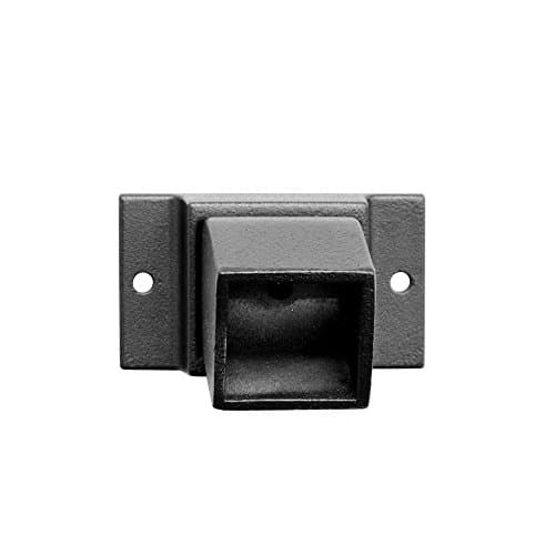0.055 in. x 1 in. x 1 in. Black Aluminum Fence Adjustable Wall Flange