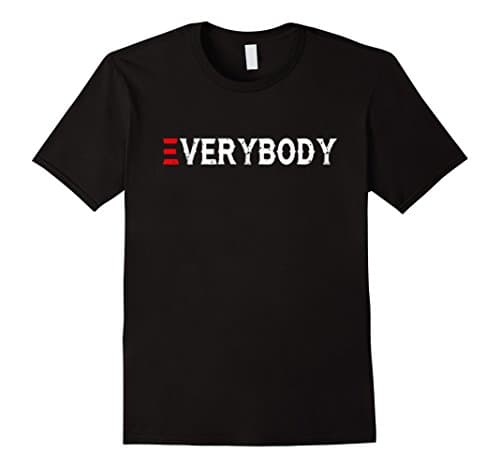 Men's logic everybody t shirt with E logo red Large Black
