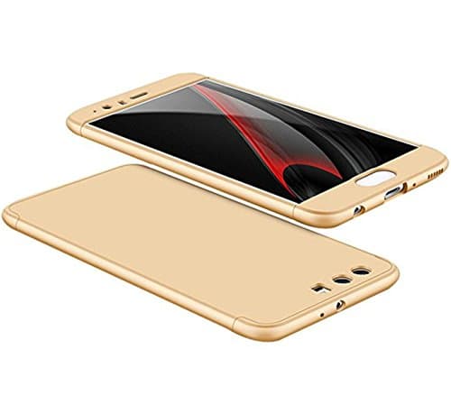 P10 Plus Case, Xeber Tough Double Dip 360 Full Protection Case For Huawei P10 Case For Huawei P10 Cover phone Bags Cases (Huawei P10, Gold)