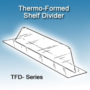 3" x 12" Thermo Formed Shelf Divider, TFD-412, Pack of 50