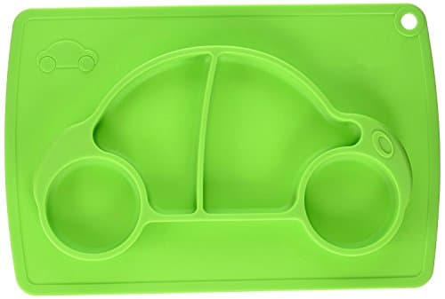 Car Silicone Baby Placemat - Square - Green