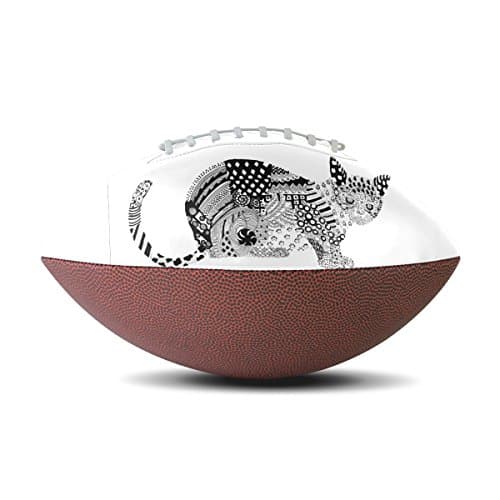 TJDY Black And White Cat Pattern Customization PU Match Rugby Balls 9#