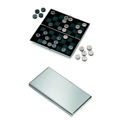 Matt Chromium Travel Chess Game