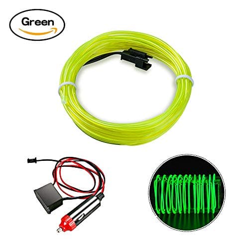HopeU5® 5 Meter Neon Light Dance Party Decor Light Neon LED lamp Flexible EL Wire Rope Tube Waterproof LED Strip With Controller (Green)