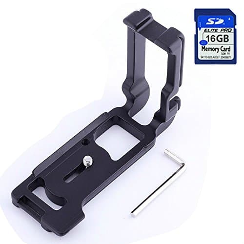 First2savvv LLX-5D3-01 Arca Swiss Standard Quick Release L Plate Bracket Holder Hand Grip for Canon 5D Mark III 5D3 + 16gb sd memory card
