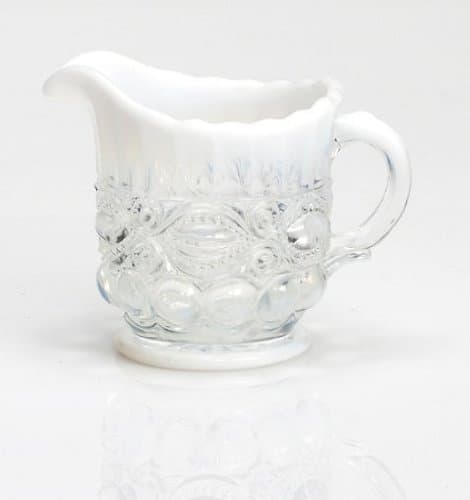 Mosser Glass Eye Winker Creamer Pitcher - Crystal Opal by Mosser Glassware