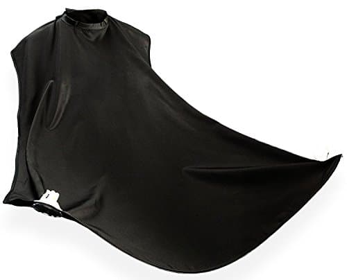 Beard Bib for Trimming and Shaving, Beard Apron,beard catcher,Hair Clippings Cape For Men,Gifts for Men,Gifts for Dad (Black)