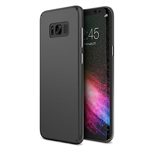 Samsung Galaxy S8 Case 2017 - Issachar Anti-Slip Matte Coating for Excellent Grip Thin Hard Protective PC Snap Case Covers - Black