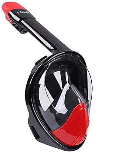 TriMagic Full Face Snorkel Mask -180° Panoramic View with Detachable Camera Mount, Anti-Fog Anti-Leak Snorkeling Design for Adult (XL)