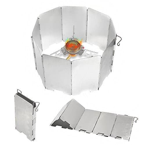 High Quality 9 Plates Wind Deflectors Foldable Outdoor Camping Cooking Cooker Gas Stove Wind Shield Screens