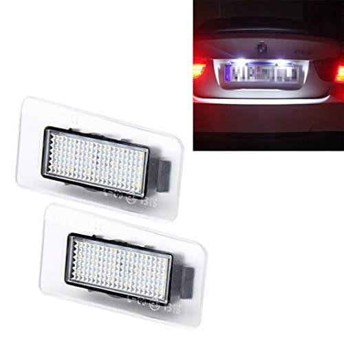 Wkae WIC0228 2 PCS LED License Plate Light with 18 SMD-3528 Lamps for Hyundai,2W 120LM,6000K, DC12V