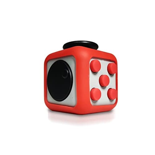 PopSmart Fidget Cube Anti-Stress/stress cube Anti-anxiety and Depression Ball Prime Quality Toy, anti stress cube fidget [Fidget Cube Prime] anti stress cube fidget, School, Class, Grey-red