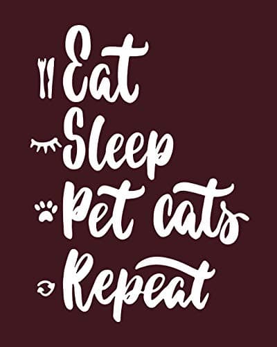 Eat sleep pet cats repeat: Motivational Dot Grid| Dotted Bullet Grid Journal| Dotted Paper | Essentials Dot Matrix Field Note taking pad | Sketch Book Dairy for meeting and many more Paperback – 24 Jun. 2019