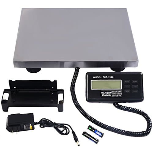 440LBS Digital Platform Weighing Scale Floor Bench Perfect For Postal Office Kitchen Vet Pet Weighing 3 Weight Unit Conversion KG/LB/OZ Heavy Duty Stainless Steel Waterproof