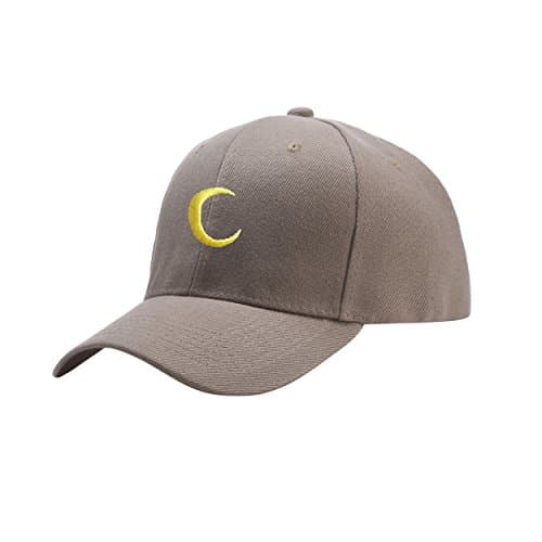 Moon Gray Peaked Hat Embroidered Logo Adjustable Fish Cap