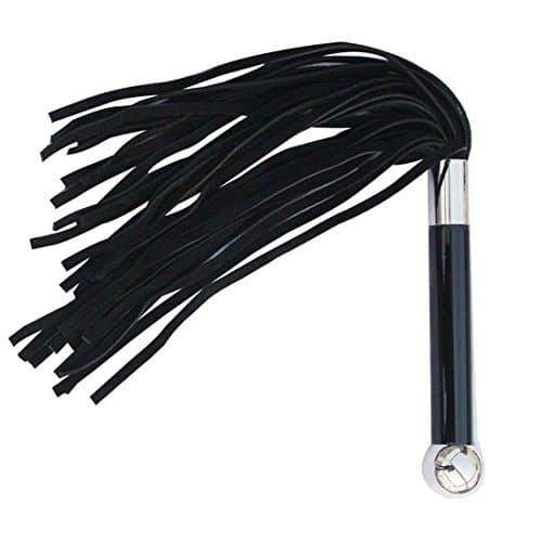 MSsmart (TM) Suede Leather Whips With Cute Color Smooth Handle for Couples Role Play Flogger kit,Black