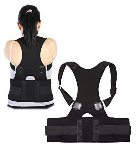 Posture Brace & Back Support for Men and Women | Comfortable & Supportive Posture Improver | Back Pain Relief & Natural Shoulder Alignment | Fully Adjustable Clavicle & Lumbar Support Brace. (Medium)