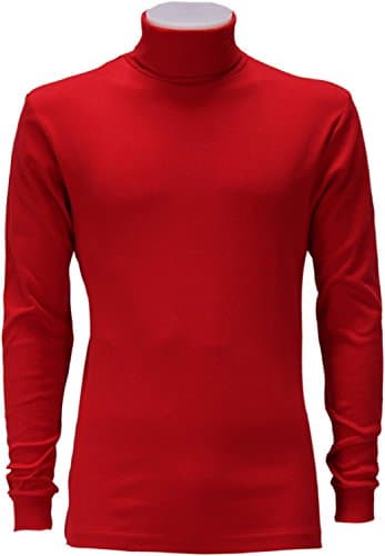 MEN'S MEDICO SKI BASE LAYER TURTLE NECK SHIRT RED - SIZE EURO 42 US LARGE