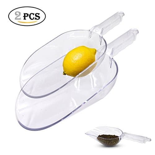 Plastic Ice Scoop, Feed Scoop, Kitchen Scoop For Candy, Desert, Buffet, Coffee, Tea, Ice Cream & Powder, Candy Scoop Set for Wedding Party Buffets (Large)