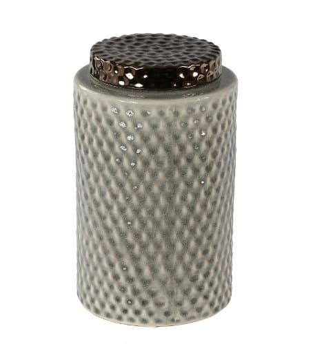 Privilege International 73010 Lidded Vase, Large, Grey
