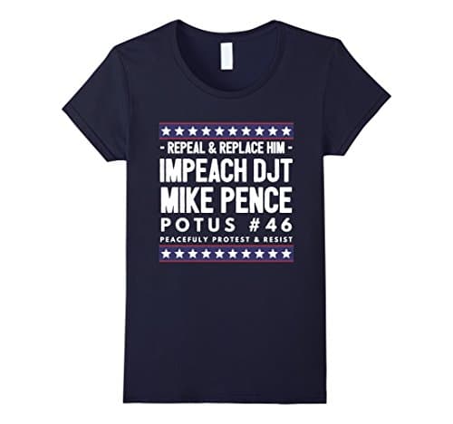 Women's Repeal and Replace him Impeach DJT Pence POTUS #46 Large Navy