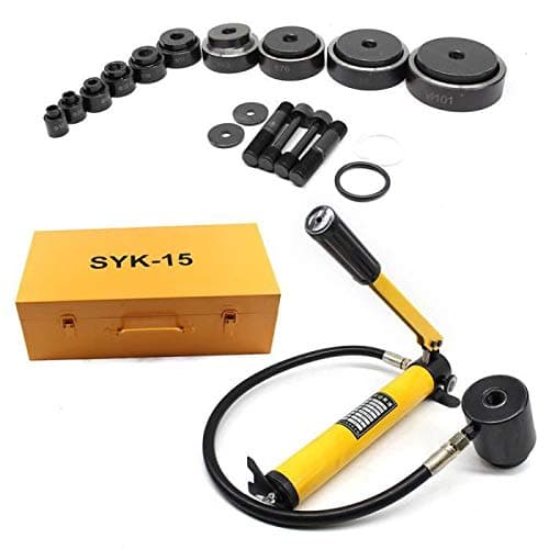 15T Hydraulic Hole Punch Kit for Hydraulic Knockout Tools Punch Kit Pro 16-101 mm