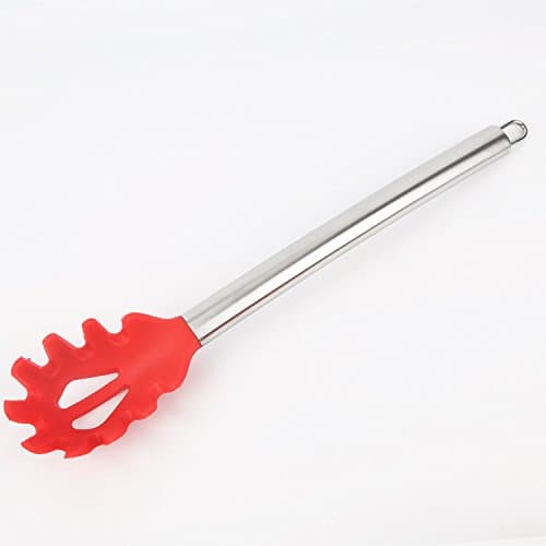 Kitchenware Dana Carrie Non-stick inner pot spatula unique lei silicone soup spoon pasta does not stick to the spatula hollow stainless steel handle kitchen appliances, pink claws