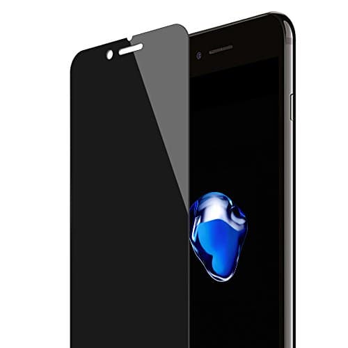 Privacy Screen iPhone 7 Plus ACEIken Anti-Spy Tempered Glass Screen Protector Film, 9H Hardness, 3D Touch Compatible, for Apple iPhone 7 Plus 5.5" (Black)