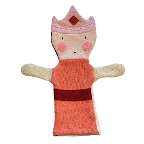 Cate and Levi 12" Handmade Princess Hand Puppet (Premium Reclaimed Wool), Colors Will Vary
