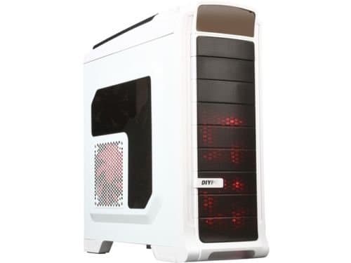 DIYPC Shadow-H01-W White Dual USB 3.0 ATX Mid Tower Gaming Computer Case with B