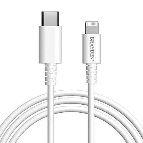 iPhone 12 Charger Cable, BRAYDEN USB C to Lightning Cable [1M Apple MFi Certified] Syncing for iPhone 12/11 / 11 Pro/X/XS/XR / 8 Plus/AirPods Pro, MacBook, Supports Power Delivery - White