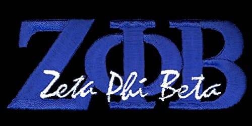 Zeta Phi BetaZeta Phi Beta Sorority 3 "W Blue Sphinx Signature Emblem Patch