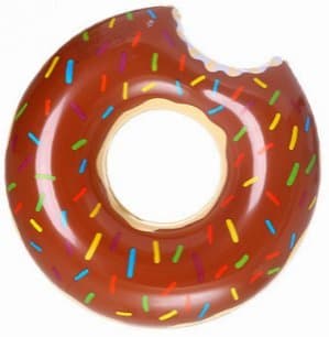 Mega Giant Donut pool float 48" / 120cm / 4 feet (Chocolate)