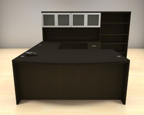 6pc U Shape Modern Executive Office Desk Set, #CH-AMB-U79