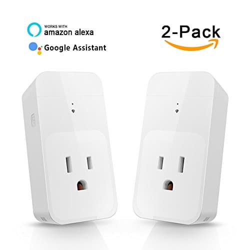 WiFi Smart Plug, Mini Smart Outlet with Timing Function, Power Monitoring, Remote Control Smart Home from Anywhere, Compatible with Amazon Alexa and Google Home Via Free APP(2 Pack)