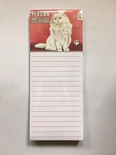 White Persian Cat Magnetic Note Memo Pad -Sweet Affectionate...