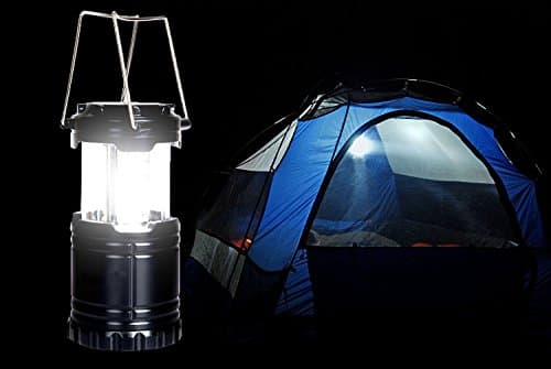 LED Camping Lantern Tent Lights Collapsible with 3 AA Batteries for Night - Outdoor Survival for Emergency, Hurricane, Outage, Fishing, Hiking, Emergencies