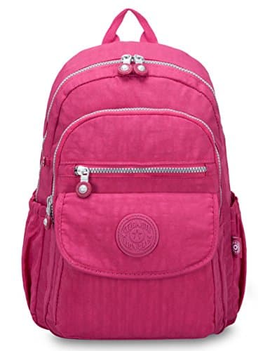Oakarbo Mini Travel Daypack Nylon Cute Junior School Backpack (1503 Red)