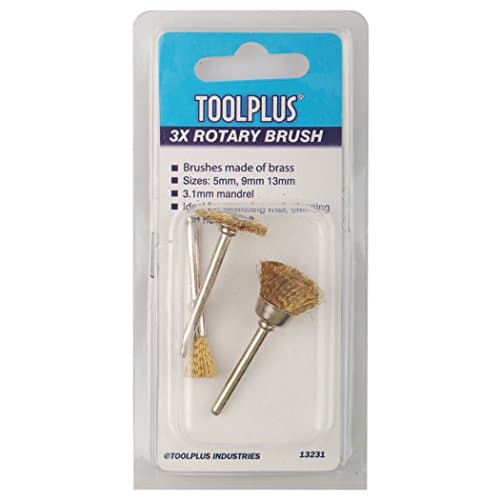 Hatori 3 Rotary Brush Kit Brass Wire Cleaning Tool Bits for Dremel