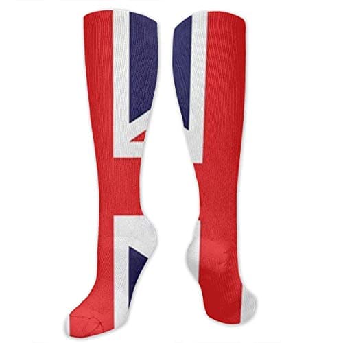 COPAUL Union Jack Compression Sock for Women & Men - Best for Running, Athletic Sports, Flight Travel 19.68"
